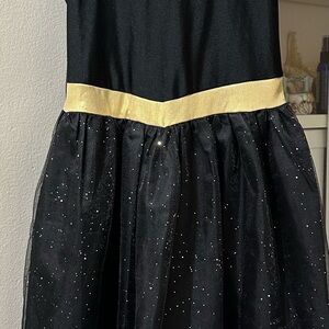 Black and Gold Sparkle Dress for kids